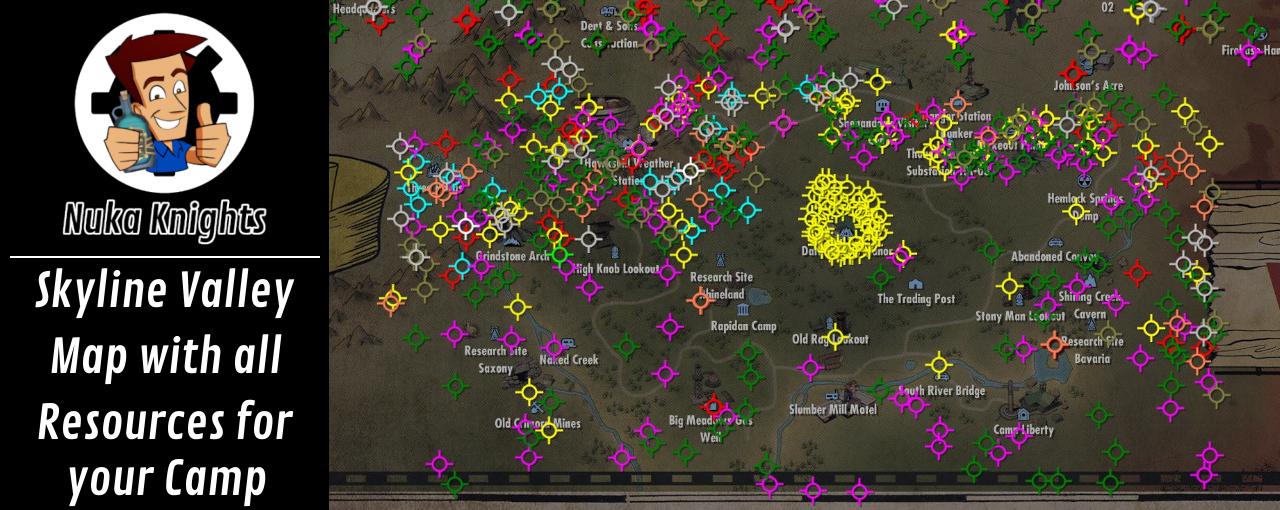 Skyline Valley Map with all Resources for your Camp